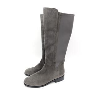 Cole Haan Noelle Knee High Boot Women's Leather Side Zip Gray Size US9B EU40